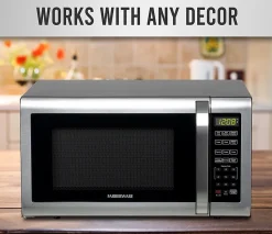 Farberware Professional 1.6 Cu. Ft. Microwave Oven, Silver/Black