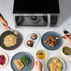 Farberware Professional 1.3 Cu Ft Countertop Microwave Oven, Stainless Steel/Black