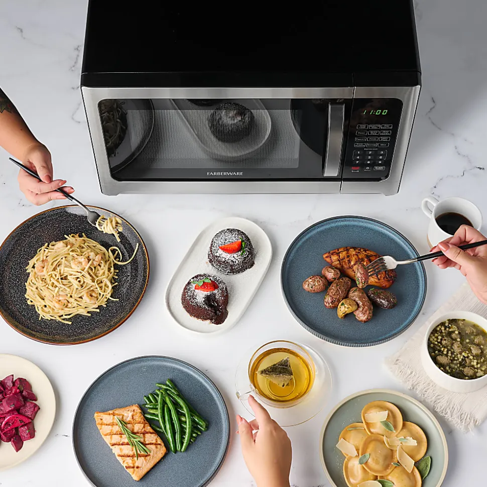 Farberware Professional Microwave And Grill Oven, 1.2 Cu. Ft., Silver