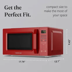 Farberware 700W Compact Countertop Microwave Oven, 0.7 Cu. Ft., Red, Total Qty 1