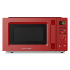 Farberware 700W Compact Countertop Microwave Oven, 0.7 Cu. Ft., Red, Total Qty 1