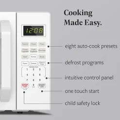 Farberware 1000W Compact Countertop Microwave Oven, 1.1 Cu. Ft., White, Total Qty 1