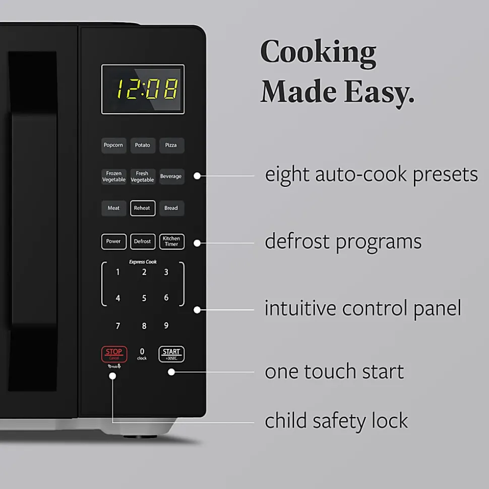 Farberware 700W Compact Countertop Microwave Oven, 0.7 Cu. Ft., Black, Total Qty 1