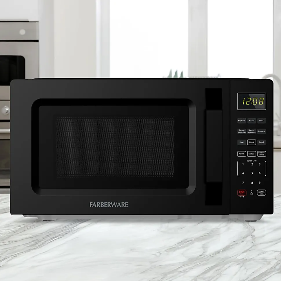 Farberware 700W Compact Countertop Microwave Oven, 0.7 Cu. Ft., Black, Total Qty 1