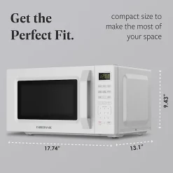 Farberware 700W Compact Countertop Microwave Oven, 0.7 Cu. Ft., White, Total Qty 1