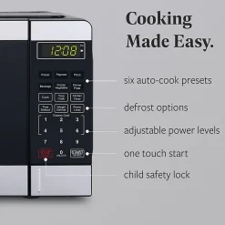 Farberware 700W Compact Microwave Oven, 0.7 Cu. Ft., Silver, Total Qty 1
