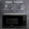 Farberware 1,000W Countertop Microwave Oven, 1.1 Cu. Ft., Retro Black