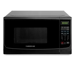 Farberware 1,000W Countertop Microwave Oven, 1.1 Cu. Ft., Retro Black