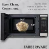 Farberware 1000W Countertop Microwave Oven, 1.1 Cu. Ft., Black/Silver, Total Qty 1