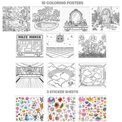 Fashion Angels Chill Axolotl Coloring & Collage Poster Set, Total Qty 1