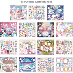 Fashion Angels Chill Axolotl Coloring & Collage Poster Set, Total Qty 1