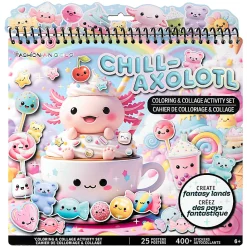 Fashion Angels Chill Axolotl Coloring & Collage Poster Set, Total Qty 1
