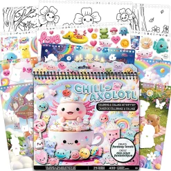Fashion Angels Chill Axolotl Coloring & Collage Poster Set, Total Qty 1