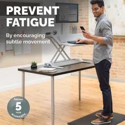 Fellowes® Anti-Fatigue Wellness Floor Mat, Rectangular, 36" x 24", Black