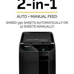 Fellowes® AutoMax™ 350C 350 Sheet Cross-Cut Shredder, 4964001