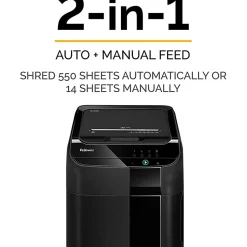 Fellowes® AutoMax 550C 550 Sheet Cross-Cut Shredder, 4963001
