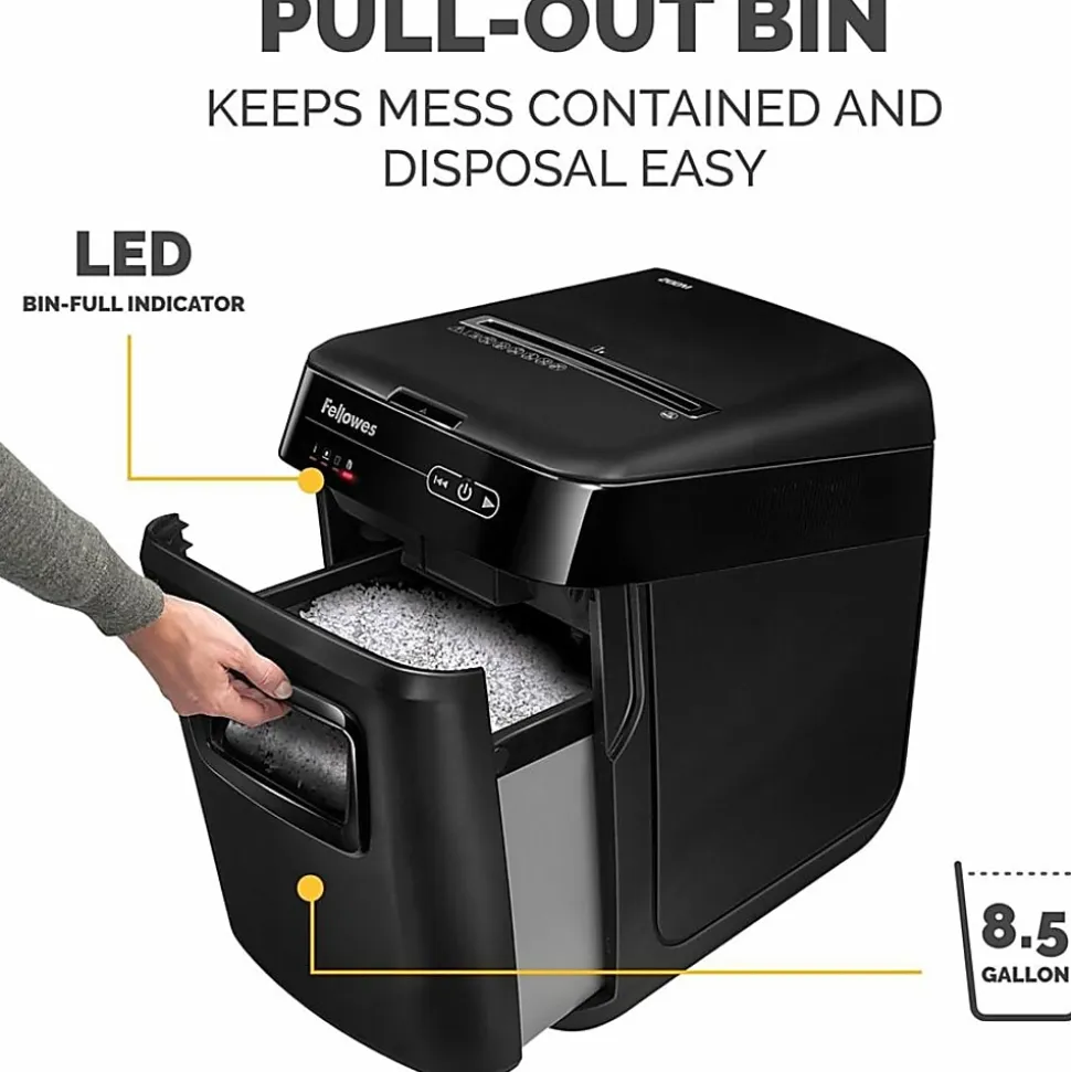 Fellowes® AutoMax 200M 200 Sheet Micro-Cut Shredder, 4656201