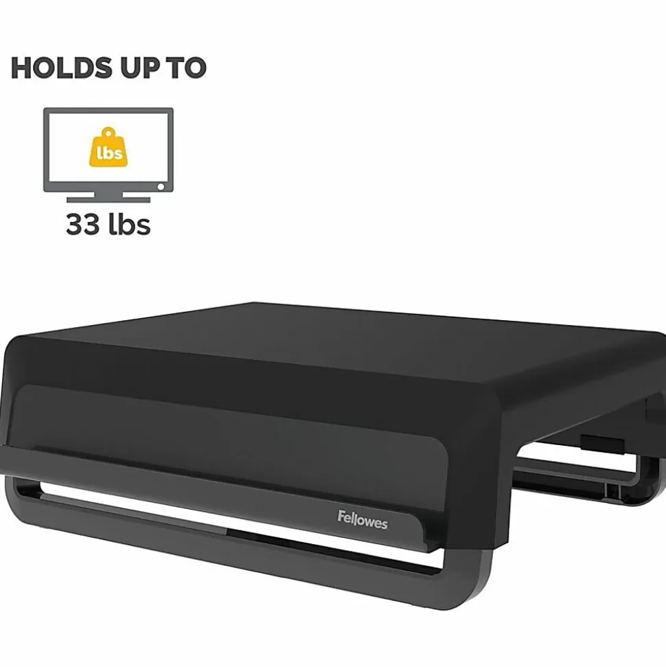 Fellowes Breyta Monitor Stand - Black - Black - For Monitor