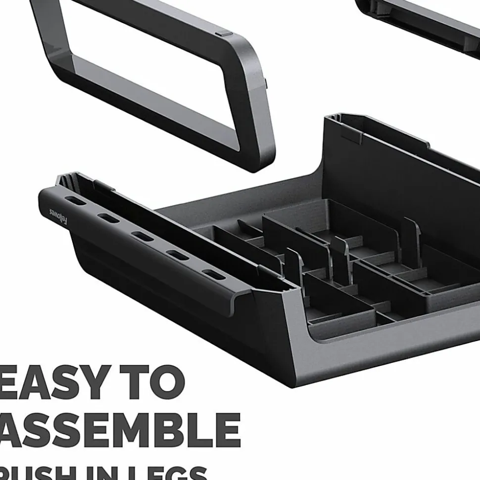 Fellowes Breyta Monitor Stand - Black - Black - For Monitor