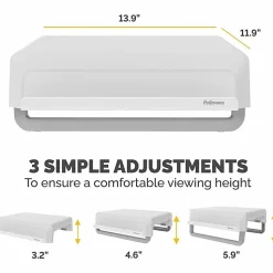 Fellowes Breyta Monitor Stand - White - White - For Monitor