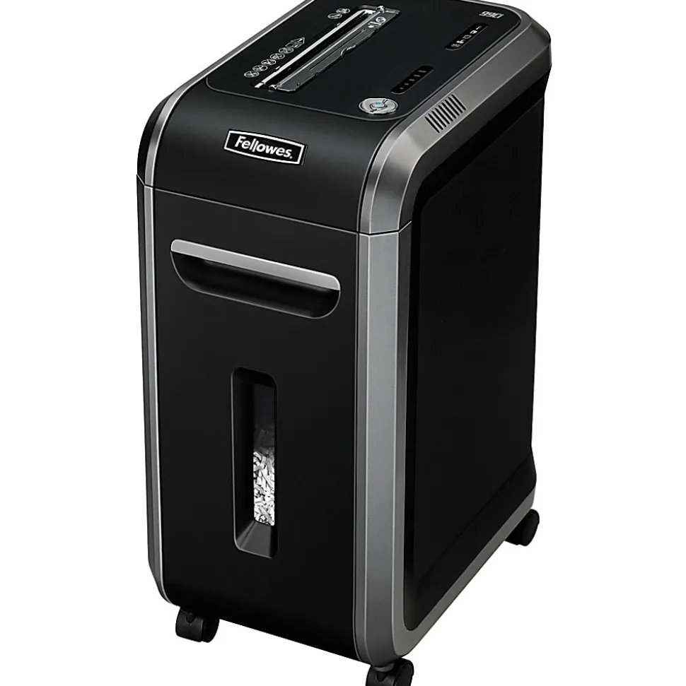 Fellowes® 99Ci 100% Jam Proof Cross Cut 18-Sheet Home Office Paper Shredder with SafeSense®, Black