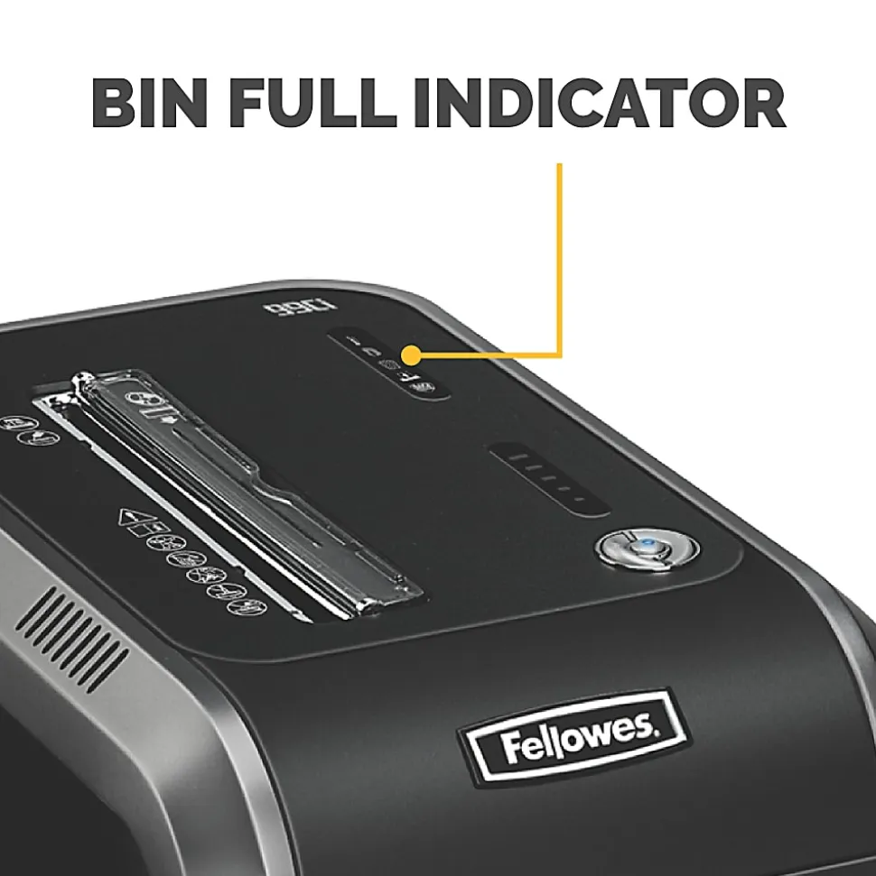 Fellowes® 99Ci 100% Jam Proof Cross Cut 18-Sheet Home Office Paper Shredder with SafeSense®, Black
