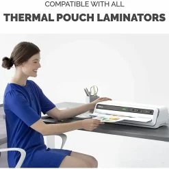 Fellowes® Clear Laminating Pouches, 2 1/4" x 3 3/4", Pack Of 100