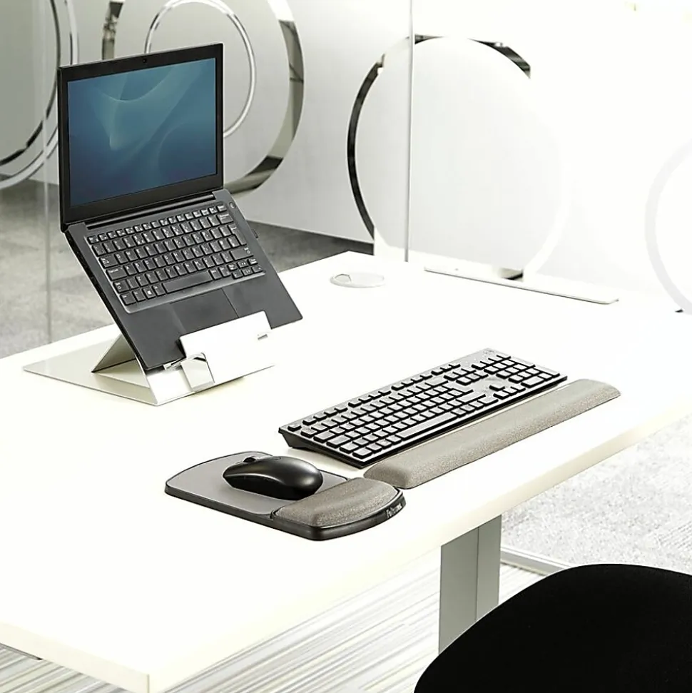Fellowes® Gel Wrist Rest/Mouse Pad, Graphite