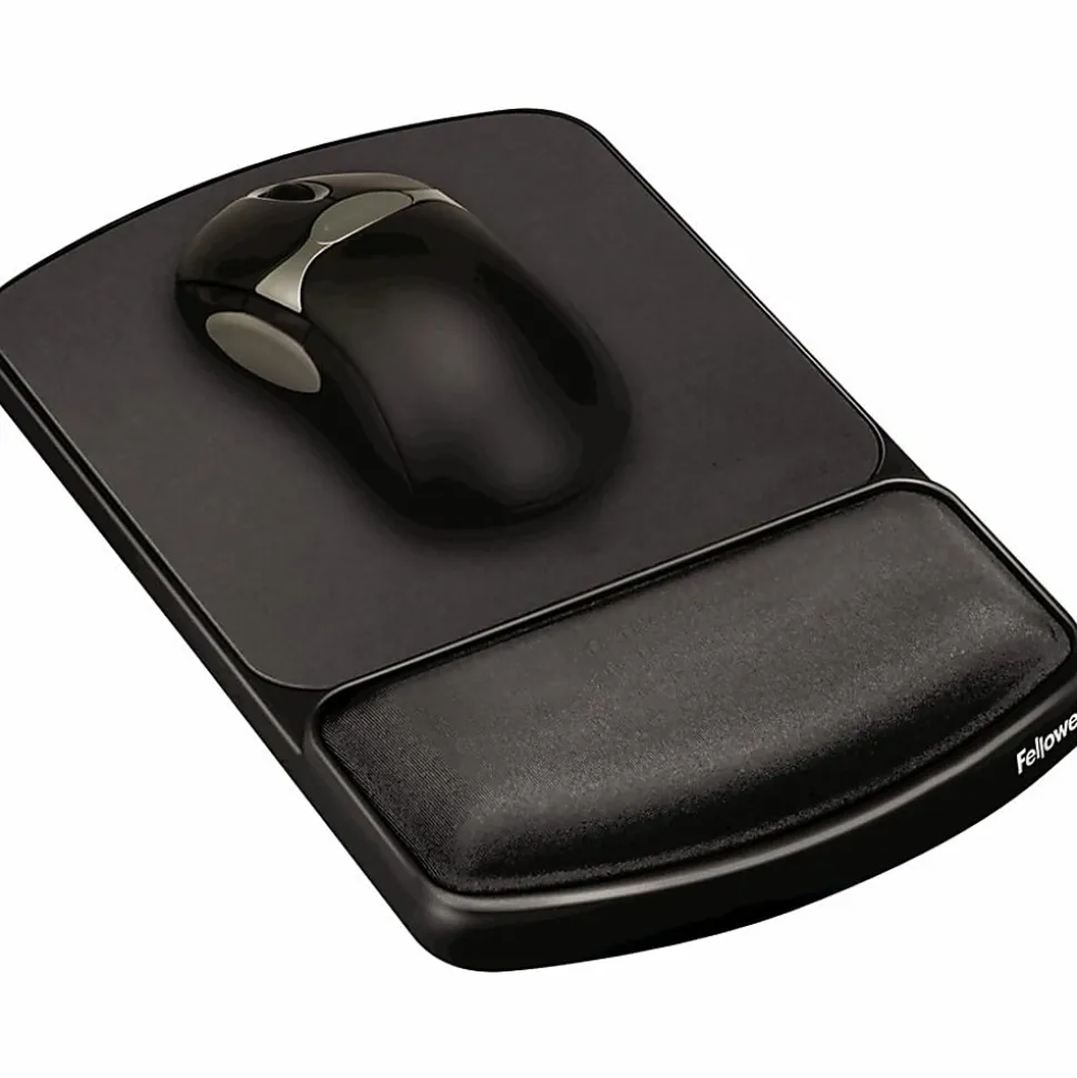Fellowes® Gel Wrist Rest/Mouse Pad, Graphite