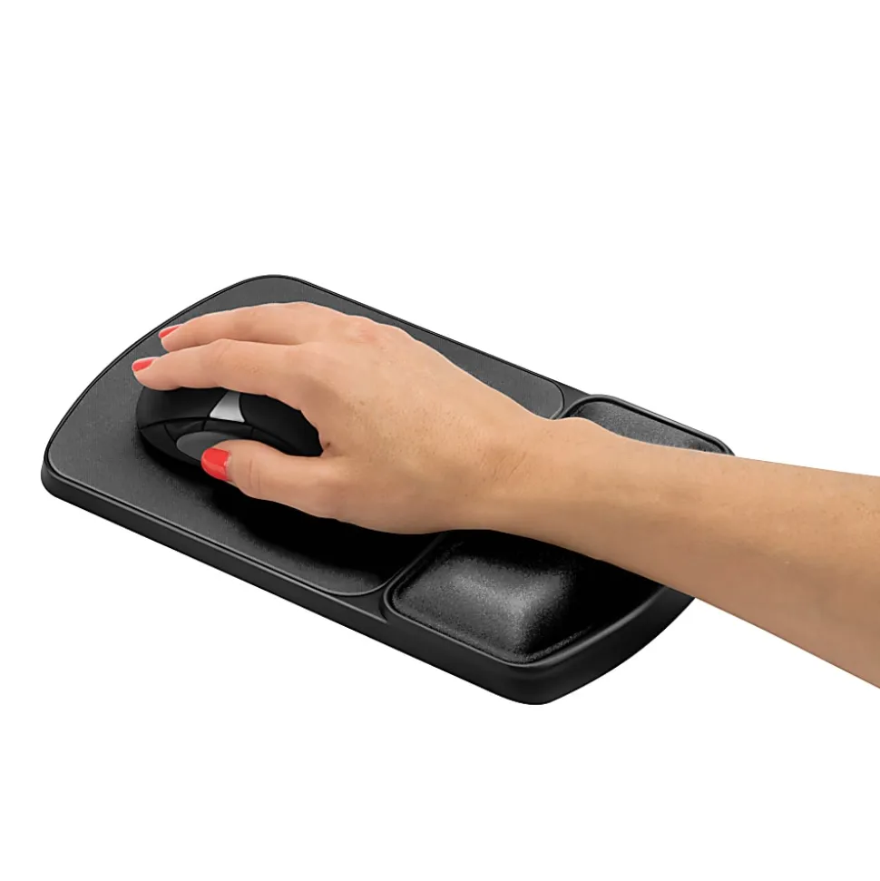 Fellowes® Gel Wrist Rest/Mouse Pad, Graphite