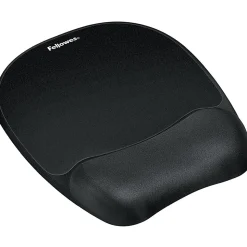 Fellowes® Gel Wrist Rest/Mouse Pad, Fabric, Black