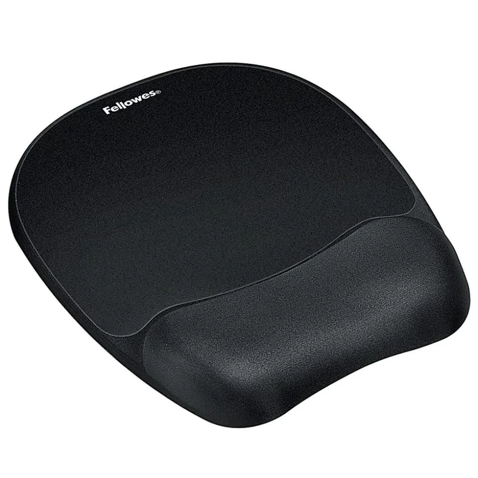 Fellowes® Gel Wrist Rest/Mouse Pad, Fabric, Black