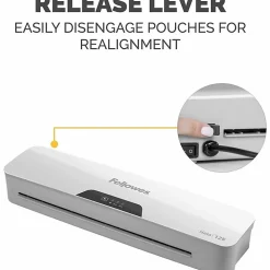 Fellowes® Halo™ 125 Thermal  Laminator With 25 ImageLast Pouches, 12-1/2" Width, White