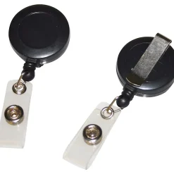 Fellowes® Horizontal ID Badge Belt Clips, 4 1/2" x 1 1/4", Black, Pack Of 25