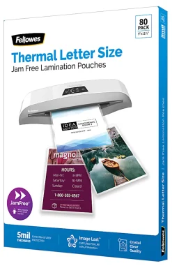 Fellowes® ImageLast Premium UV Thermal Laminating Pouches, Letter Size, 5 Mil, 9