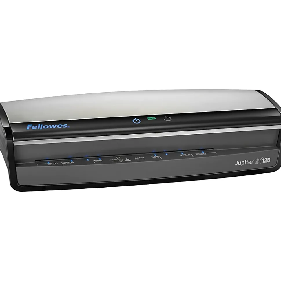 Fellowes® Jupiter™ 2 125 12.5" Laminator With Combo Kit, 5.12"H x 21.25"W x 8.19"D, Silver/Black