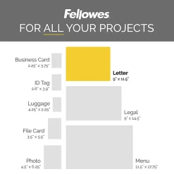 Fellowes® Laminating Pouches, Letter, 5 mil, 11 1/2" x 9", Clear, Pack Of 200