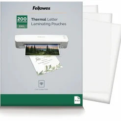 Fellowes® Laminating Pouches, Letter, 5 mil, 11 1/2" x 9", Clear, Pack Of 200