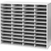 Fellowes® Literature Organizer, 48 Compartments, 34 11/16"H x 38 1/4"W x 11 7/8"D, Dove Gray