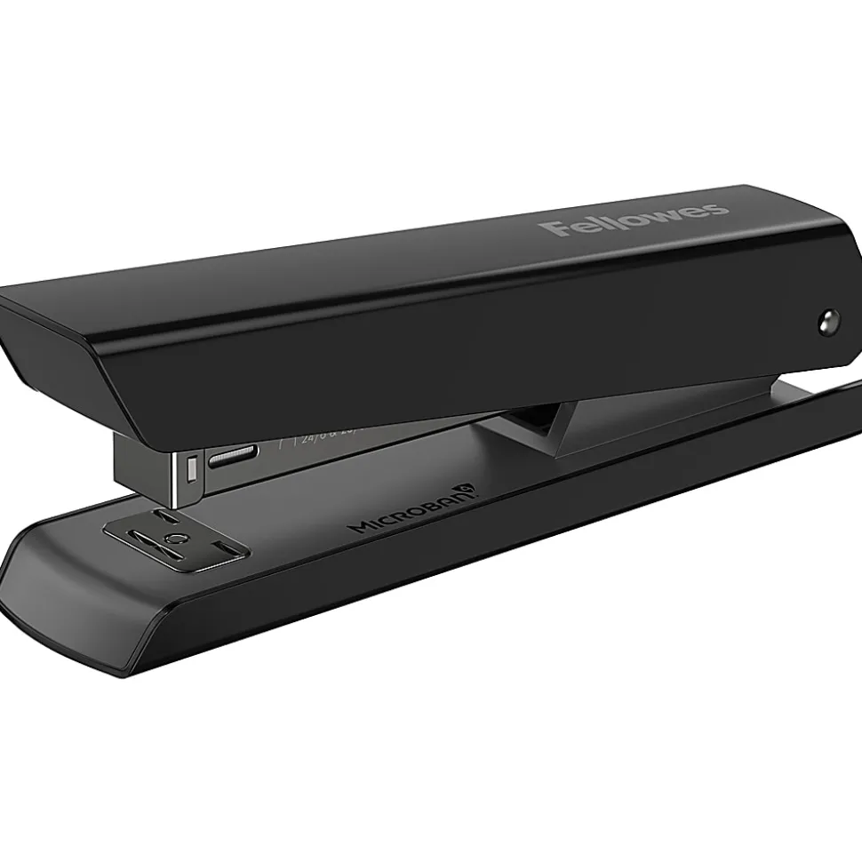 Fellowes® LX820 Classic Full-Size Desktop Stapler with Anti-microbial Technology, 20-Sheet Capacity, Black