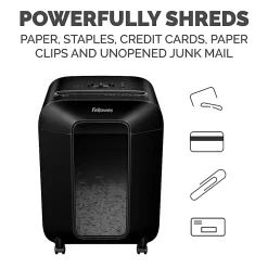 Fellowes® LX85 Cross Cut 12-Sheet Home Office Paper Shredder with SafeSense, Black