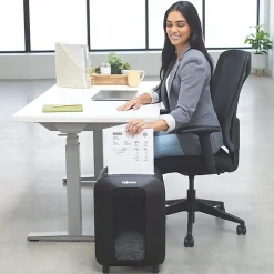 Fellowes® LX85 Cross Cut 12-Sheet Home Office Paper Shredder with SafeSense, Black