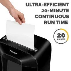 Fellowes® LX85 Cross Cut 12-Sheet Home Office Paper Shredder with SafeSense, Black
