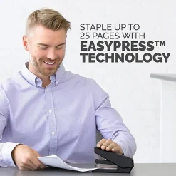 Fellowes® LX850 Full-Strip EasyPress Desktop Stapler, 6-1/4”, Black