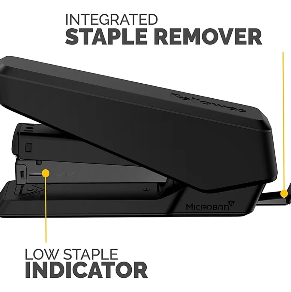 Fellowes® LX850 Full-Strip EasyPress Desktop Stapler, 6-1/4”, Black