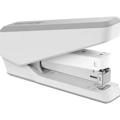 Fellowes® LX850 Full-Strip EasyPress™ Desktop Stapler with Anti-Microbial Technology, 25-sheet Capacity, White