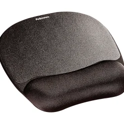 Fellowes® Memory Foam Mouse Pad with Wrist Rest - Black (9176501) - 1"x7.94"x9.25" Dimension - Black - 9176501