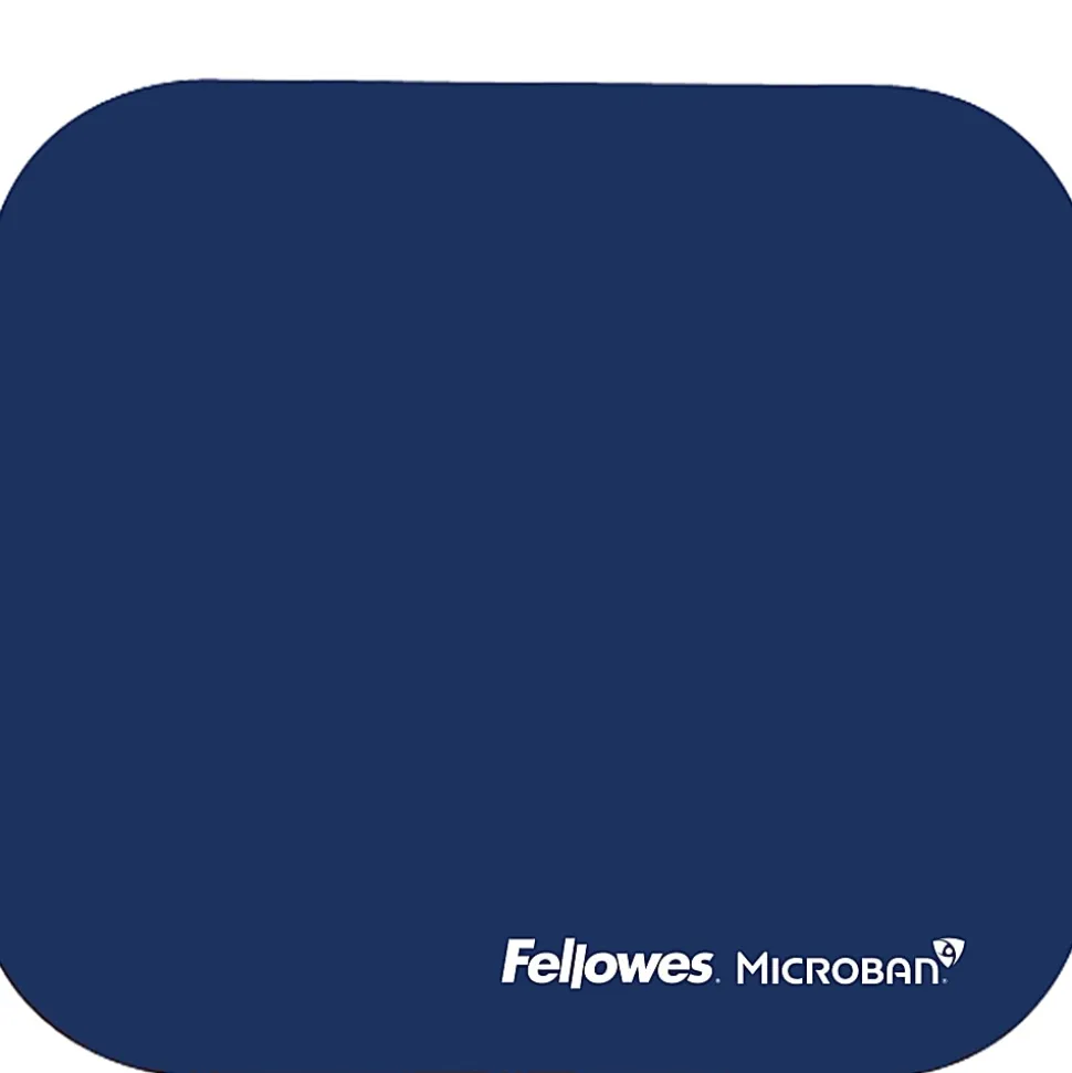 Fellowes® Mouse Pad With Microban®, 8" x 9", Blue, 1 Each