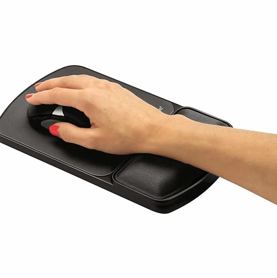 Fellowes Mouse Pad/Wrist Support with Microban Protection, Graphite