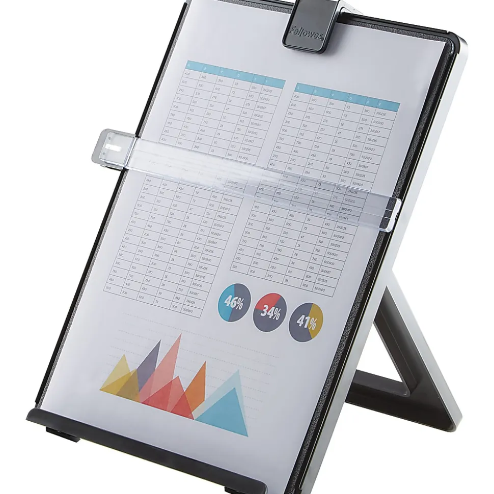 Fellowes® Nonmagnetic Desktop Copyholder, Black